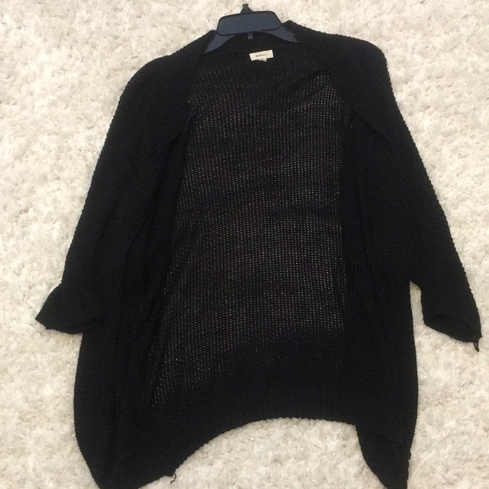 Black Mid Sleeve Cardigan